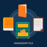 Management File Konceptuell illustration Design vektor