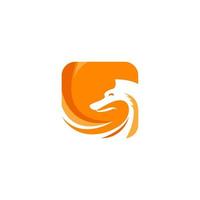 modern fox logotyp konceptdesign vektor