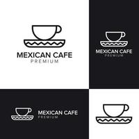 mexikanska café logotyp ikon vektor mall