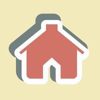 Aufkleber Haustierhaus - einfache Illustration, bearbeitbarer Strich vektor