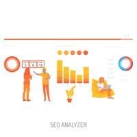 Seo Analyzer Konceptuell illustration Design vektor