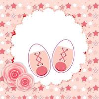 vektor illustration av rosa baby skor för nyfödd flicka