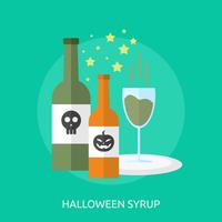 Halloween-Sirup-Begriffsillustration Design vektor