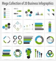 Sammlung von Infografik-Vorlagen für Geschäftsvektorillustrationen vektor