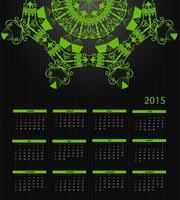 nyårskalender 2015. vektorillustration vektor