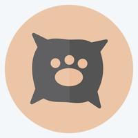 ikon hundkudde - platt stil - enkel illustration, redigerbar linje vektor