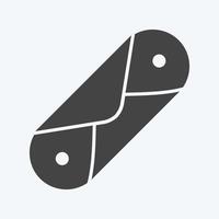 ikon cannoli - glyfstil - enkel illustration, redigerbar linje vektor