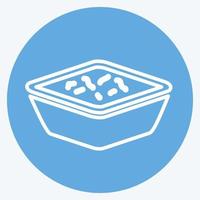 ikon coleslaw - blå ögon stil - enkel illustration, redigerbar linje vektor