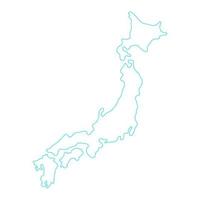 Japan-Karte auf weißem Hintergrund vektor