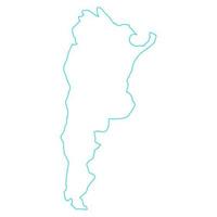 Argentinien-Karte auf weißem Hintergrund
