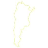 Argentina karta på vit bakgrund vektor