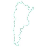 Argentinien-Karte auf weißem Hintergrund