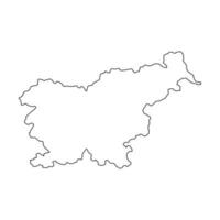 Slowenien-Karte auf weißem Hintergrund vektor