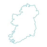 Irland-Karte auf weißem Hintergrund vektor