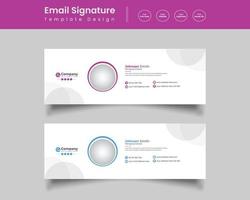 modernes E-Mail-Signatur-Vorlagendesign vektor