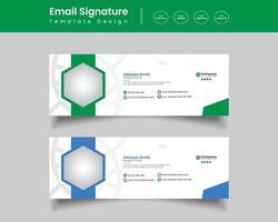 modernes E-Mail-Signatur-Vorlagendesign vektor