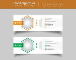 E-Mail-Signaturvorlagendesign für Unternehmen, Web-Fußzeilendesign vektor