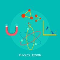 Physik-Lektion konzeptionelle Illustration Design vektor