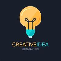 kreativ framgång idé logotyp vektor