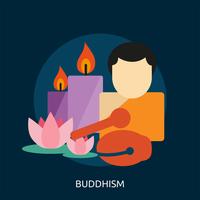 Buddhismus konzeptionelle Darstellung Design vektor