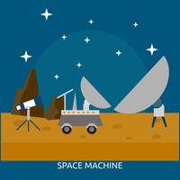 Space Machine Konceptuell illustration Design vektor