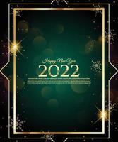 Frohes neues Jahr 2022 eleganter Hintergrund. vektor