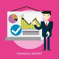 Finansiell rapport Konceptuell illustration Design vektor