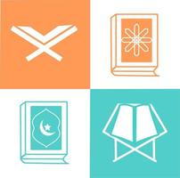 Koran-Symbol. Element der religiösen Kulturikone. Premium-Grafikdesign-Ikone. Zeichen, Symbol für die Sammlung von Symbolen für Websites, Webdesign, mobile App auf weißem Hintergrund. Koran muslimisches Symbol vektor