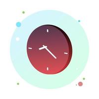 Isometrische 3D-Zeit, Uhr, Uhr im Kreissymbol. Konzept der UI-Designelemente. digitale Countdown-App, Benutzeroberflächen-Kit, mobile Uhrschnittstelle. vektor
