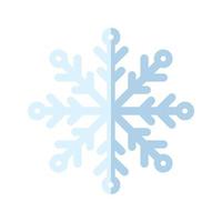 Schneeflocke-Symbol. flacher Stil. Weihnachten und Winter traditionelles Symbol für Logo, Druck, Aufkleber, Emblem, Gruß- und Einladungskartendesign und Dekoration vektor