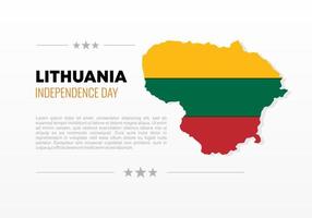 Litauens självständighetsdag banner nationellt firande den 11 mars. vektor