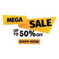 Mega Sale Banner Design vector.Business Promotion Design vektor