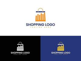 Shopping-Logo-Design-Vektor-Vorlage vektor