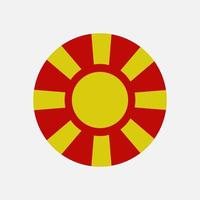 makedoniens flagga, officiella färger och proportioner korrekt. vektor