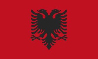 Nationalflagge Albaniens, offizielle Farben und Proportionen korrekt. Nationalflagge Albaniens. vektor