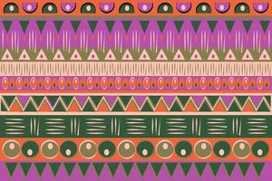 afrikanskt tryck tyg, tribal etnisk prydnad lapptäcke mönster. handgjorda geometriska element prydnad för din design, färgglad afro textil mode stil. pareo omlottklänning, matta batik bakgrund vektor