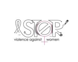 Stoppt Gewalt gegen Frauen am Internationalen Tag zur Beseitigung von Gewalt gegen Frauen vektor