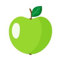 Vektor-Cartoon frische grüne Apfelfrucht. vektor