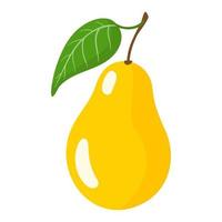 vektor tecknad färsk päron frukt.