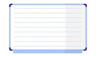 Vektor-Cartoon weiß gestreifte Magnettafel. vektor