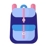 Vektor-Cartoon-blaue Schultasche oder Rucksack vektor
