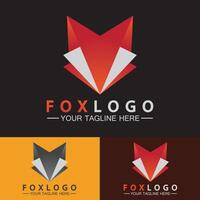 Fuchs-Logo-Vektor-Illustration-Design-Vorlage vektor