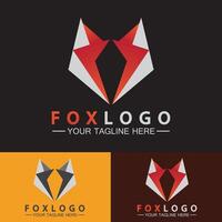 Fuchs-Logo-Vektor-Illustration-Design-Vorlage vektor