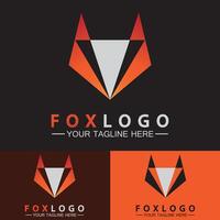 Fuchs-Logo-Vektor-Illustration-Design-Vorlage vektor