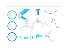 industriell teknik infographic diagram design element set vektor