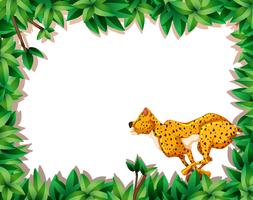 Cheetah i naturen ram vektor