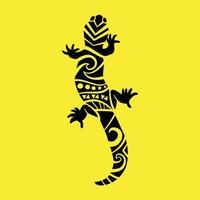 tribal gecko illustration vektor