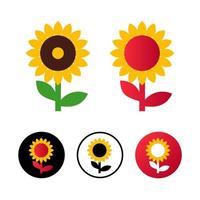 abstrakte Sonnenblumensymbolillustration vektor