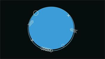 Memphis geometrischer Kreis mit transparentem Hintergrund geformt vektor