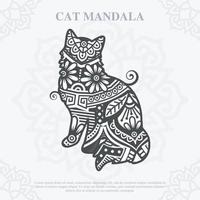 katt mandala linjekonst stil. boho katter svg. vektor eps 10